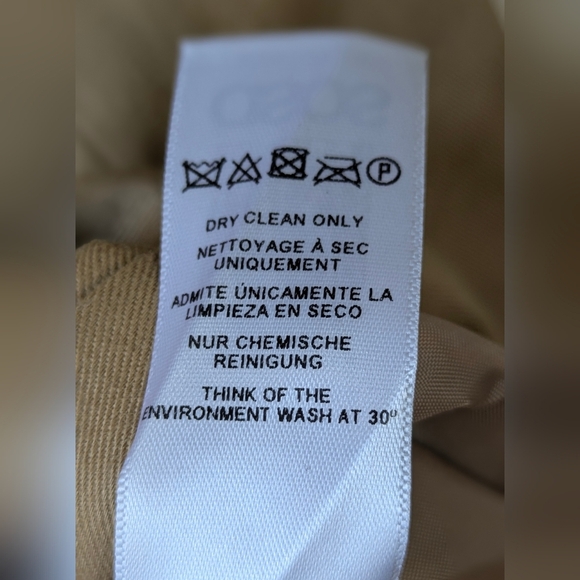 ASOS Classic Peplum Trench Open Wrap, Large Lapel, Gorgeous! Size 2 - Picture 5 of 6